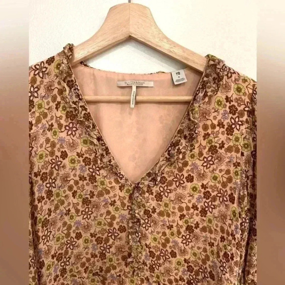 SCOTCH & SODA floral flowy ruffle mini dress size S sundress date night - Picture 3 of 7